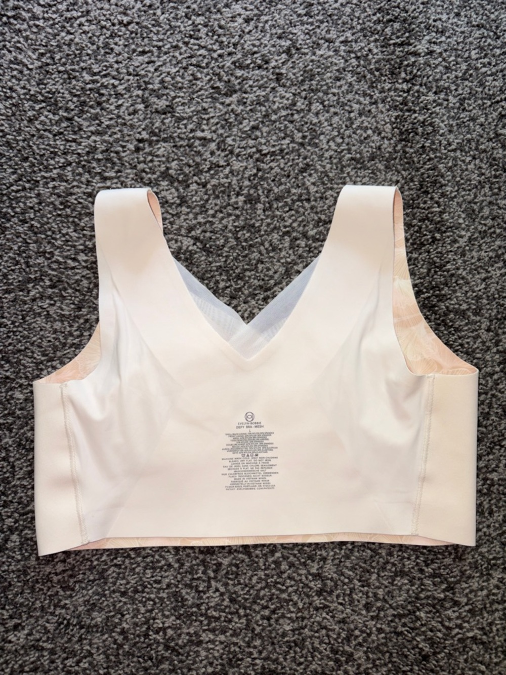 Evelyn & Bobbie Women’s The Defy Mesh Bra Wireless Seamless Gingko Sand Size L - Picture 5 of 9